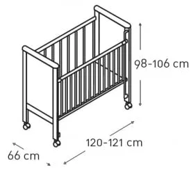 Кроватка для новорожденных Micuna Copito 120x60 White