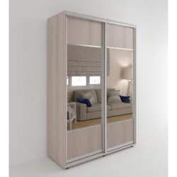 Шкаф-купе в коридор Акцент-Дуэт Д 1600х600 Ясень шимо светлый