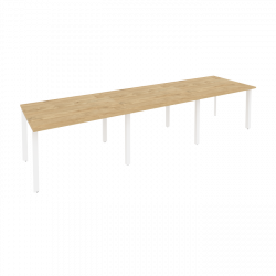 Стол переговорный (3 столешницы) ONIX O.MP-PRG-3.2 Тиквуд Светлый/Белый