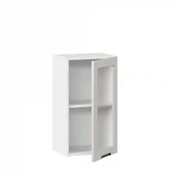 Шкаф кухонный 400 со стеклом Джамис ЛД 296.320.000.102 Белый Кашмир