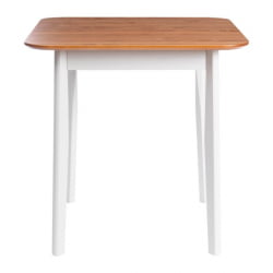 Обеденный стол Соната Люкс/ Соната Лукс табле, 75х75х73 см массив сосны, антик/белый, 75х75х73 см / Sonata Lux table,