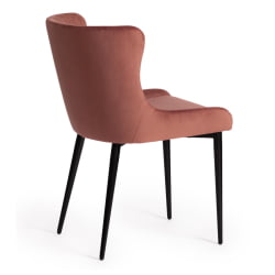 Стул MANTRA (mod. 713) ткань/металл, 49х61х82 см, высота до сидения 49 см, коралловый barkhat 15 /черный