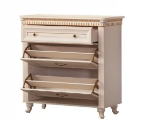 Тумба для обуви Марлен 502 Кремовый белый Патина