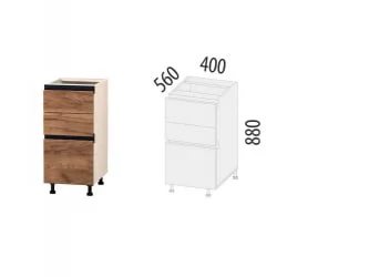 Напольный шкаф (3 ящика с доводчиком Titusoft) Дакота 60