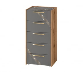 Комод в спальню Монако 902.19 Дуб Вотан Оникс Графит