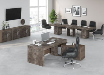 Брифинг-приставка / Элемент стола переговоров B-TONE BTN36171144 Бетон темный