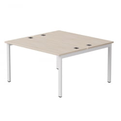 Бенч-система на 2 места на металлокаркасе, опоры 45 гр Everprof EVO 254S016 Дуб Соната Белый