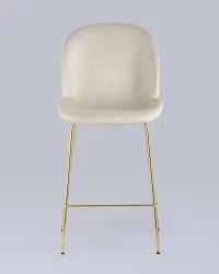 Стул полубарный Beetle со спинкой gold Бежевый