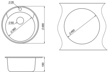 Мойка STANDART 4802 Бежевый