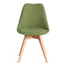 Стул TULIP SOFT (mod. 053V) дерево/пластик/ткань, 49,5 x 54,5 x 84 см, Зеленый (Green) LY1701-7