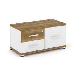 Тумба приставная сервисная CОНCЕПТ CН.ТСР-001 Б/В Сандал Янтарный Белый бриллиант Белый / CONCEPT CN.TSR-001 B/W