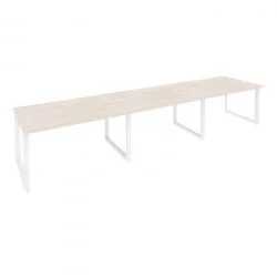 Стол переговорный (3 столешницы) ONIX O.MO-PRG-3.3 Денвер Светлый/Белый