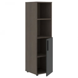 Шкаф-колонка с глухой малой дверью (правый) ВЕЛИОН ВМCС 40.5 Р Яшма черный Дуб Сильвер / VELION VMCS R