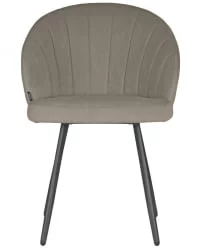 Стул обеденный ДОБРИН НАОМИ (ЭМАЛЬ ЧЕРНЫЙ МУАР велюр Катаниа Кокоа) / DOBRIN NAOMI Catania Cocoa)