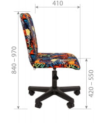 Детское кресло CХАИРМАН ТИН (КИДС) 109 черный пластик ГАМЕ / CHAIRMAN (KIDS) GAME