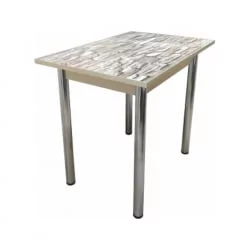 Стол обеденный Прямоугольный 900 600 фп Св. кирпичики С003 ЛДСП дуб выбеленный