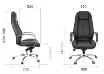 Кресло руководителя Drift Lux M кожа Коричневый