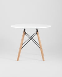 Детский стол Eames DSW белый, ножки массив бука