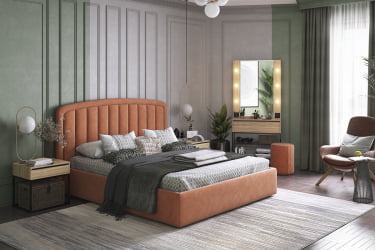 Пуф Рони 2 PM-001.2 персик (велюр)