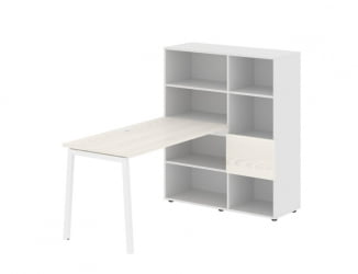 Рабочая станция ЕДИС ЕЛРСТ 1113 Ясень Траун Белый Белый / EDIS ELRST