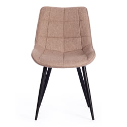 Стул ABRUZZO ( mod. 8060 ) / 1 шт. в упаковке металл,ткань, 42 х 60 х 84 х 49 см, ткань: серо-бежевый, ножки: черный