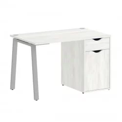 Стол письменный HOME OFFICE VR.SP-3-118.1.A Снежная Платина/Серый металл