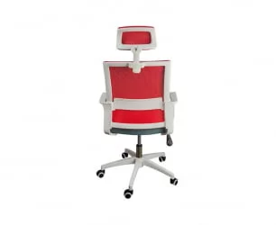 Кресло офисное Бит белый пластик Красный
