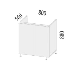 Напольный шкаф под мойку Бостон 104.51