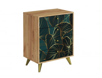 Комод Фьюжн КМ-001 дуб крафт золотой/TROPICAL