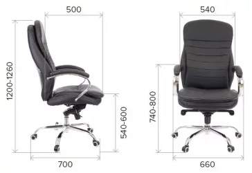 Кресло для руководителя Еверпроф Валенсиа М Экокожа Черный / Everprof Valencia M