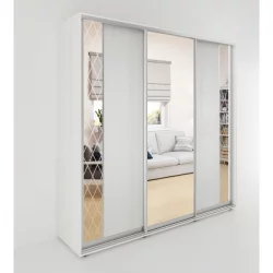 Шкаф-купе без зеркал Акцент-Вера ДР 1800х600 Выбеленное дерево