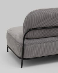 Диван Стоун велюр рельефный светло-серый