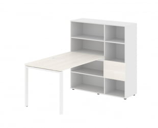 Рабочая станция EDIS EURST 1213 Ясень Траун Белый Белый