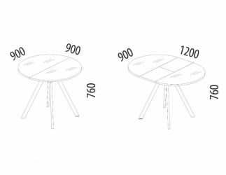 Обеденный стол Орфей 51 (02) Мрамор бежевый