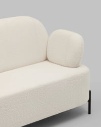 Белый диван Кэнди ткань букле белый