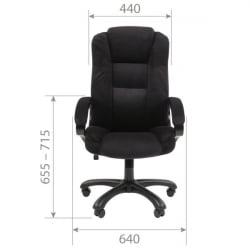 Кресло офисное CHAIRMAN HOME 600 велюр Черный