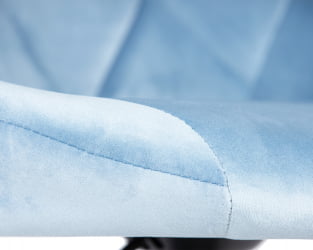 Стул барный DOBRIN LOGAN BLACK (пудрово-голубой велюр (MJ9-74)) 2 шт