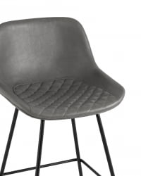 Стул полубарный Деймон (ПБ) экокожа Серый