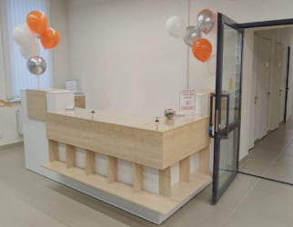 Ресепшн индивидуальной разработки 2850*2000*1266 мм