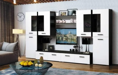 Набор мебели для гостиной Грация 1.2 МДФ матовый Венге/Белый