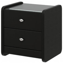 Тумба прикроватная с 2-мя ящиками №1 Черная