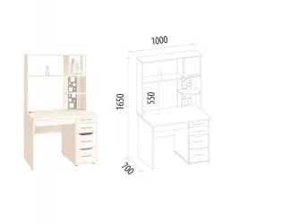 Стол для школьника Мегаполис 55.26.1 Сосна Астрид