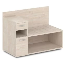 Тумба багажная с ящиком и дверью левый Ornata 	Н-444 Л Дуб Верцаска Светлый