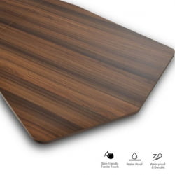 Стол компьютерный с электроприводом Eureka ERK-EDI-HTG-SW (Heptagon), орех