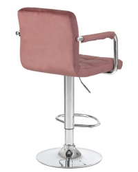 Стул барный DOBRIN KRUGER ARM (пудрово-розовый велюр (MJ9-32)) 2 шт