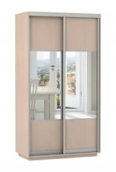 Шкаф-купе двухдверный Экспресс Дуо Комби 1200х2200h Дуб молочный