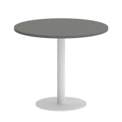 Стол журнальный круглый HOME OFFICE VR.SP-5-90.1 Металлик/Белый металл