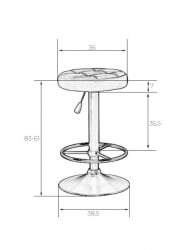 Табурет барный DOBRIN BRUNO BLACK (бордо велюр (MJ9-43)) 2 шт