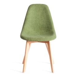 Стул CИНДЙ СОФТ (мод. C1021Ф1-1) фактурный велюр/дерево бук, 55 х 48 х 83 см, Зеленый ЛЙ1701-7 / натуральный / CINDY SOFT (mod. C1021F1-1) LY1701-7