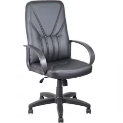 Кресло АВ 101 (аналог Менежер), кож.зам. Черный / AV